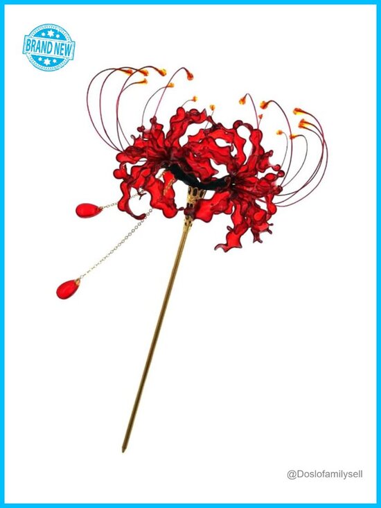 Accessories - Handmade Lycoris Radiata Hairpin Kanzashi Hair Stick Kimono Cosplay